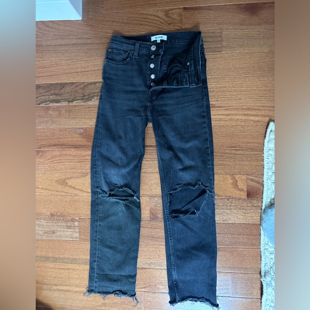 re/done - black jeans size 25